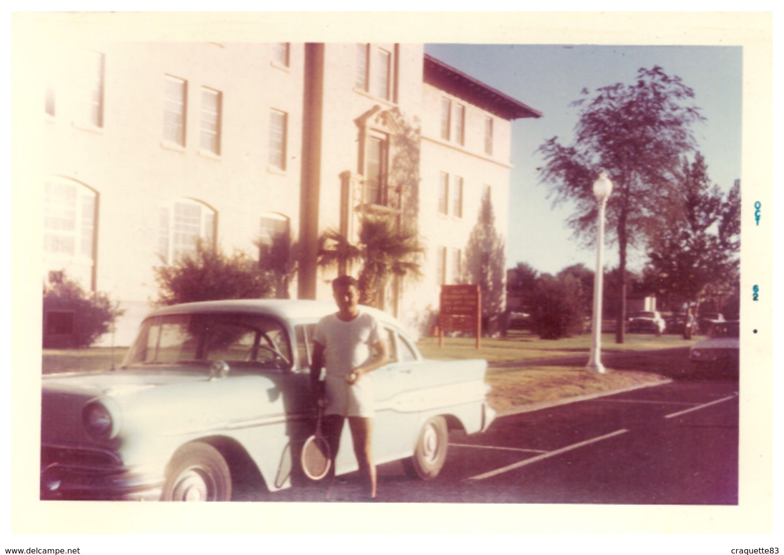 "ETATS UNIS  MARCEL ET SA PONTIAC 1939 EN SEJOUR ECOLE A FORTBLISS DU 13.7.2.AU 13.07.63 - Cars