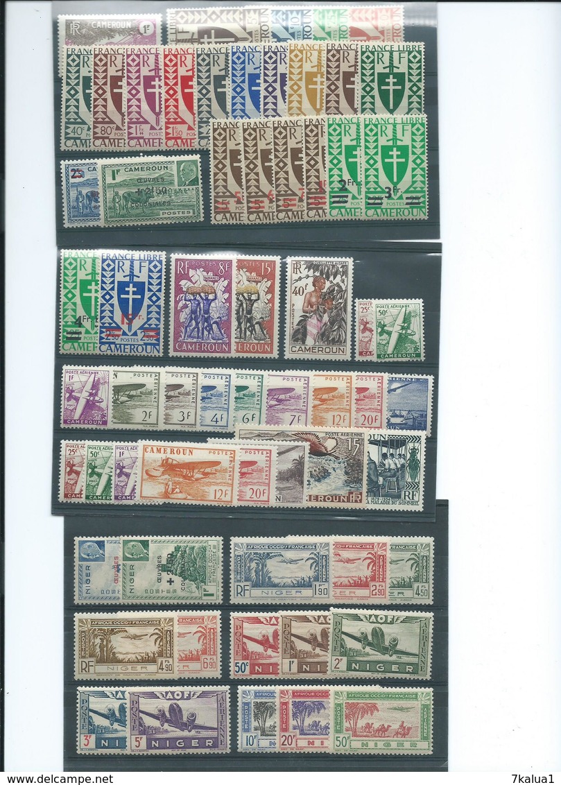 COLONIES FRANCAISES DIVERSES : Afrique, Timbres Neufs** Cote 147 €. - Collezioni (senza Album)