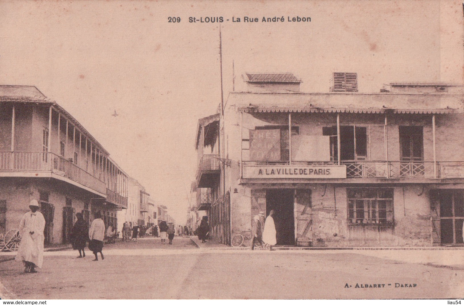 St-LOUIS La Rue André Lebon (A LA VILLE DE PARIS) - Senegal