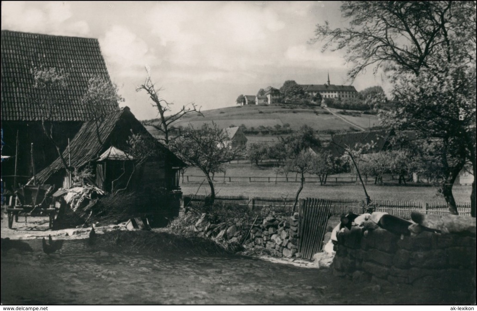 Ansichtskarte Bad Brückenau Bauernhaus Blick Auf Kloster Volkersberg 1933 - Sonstige & Ohne Zuordnung