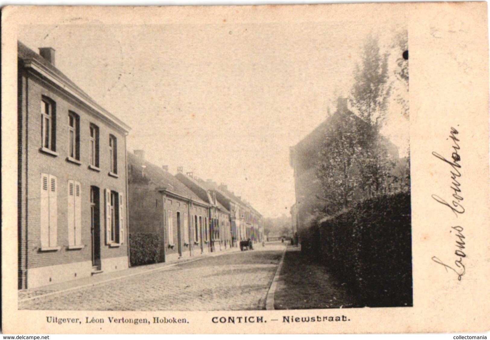 1 Postkaart Kontich Contich Nieuwstraat   C1906 Uitgever Léon Vertongen - Kontich