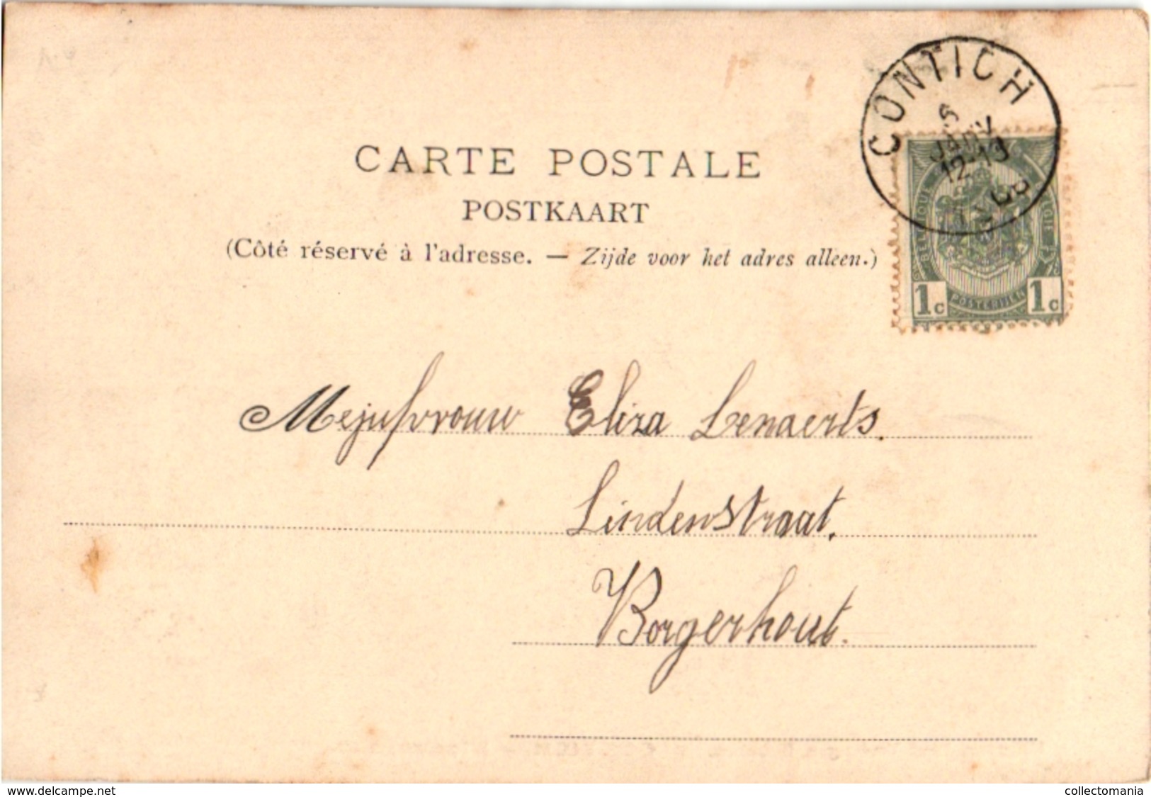 1 Postkaart Kontich Contich Nieuwstraat   C1906 Uitgever Léon Vertongen - Kontich