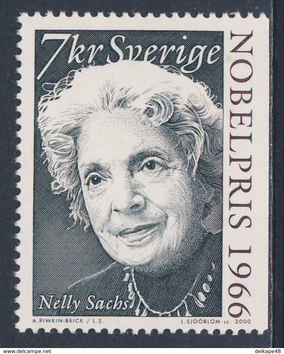 Sweden Sverige 2000 Mi 2201 SG 2121 ** Nelly Sachs, Poet - Nobel Prize Literature (1966) / Schriftstellerin / Auteur - Premio Nobel