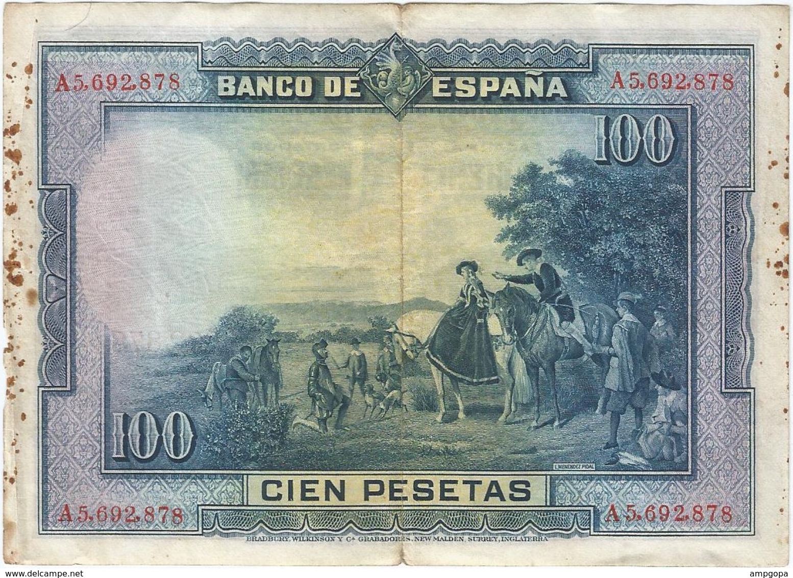 España - Spain 100 Pesetas 15-8-1928 Pk 76 A Ref 15 - 100 Pesetas