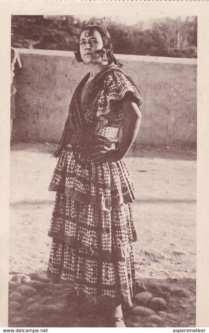 1900'S CPA FOLK FOLKLORE COSTUME- GRANADA. GITANA DE LAS CUEVAS- BLEUP - Costumes