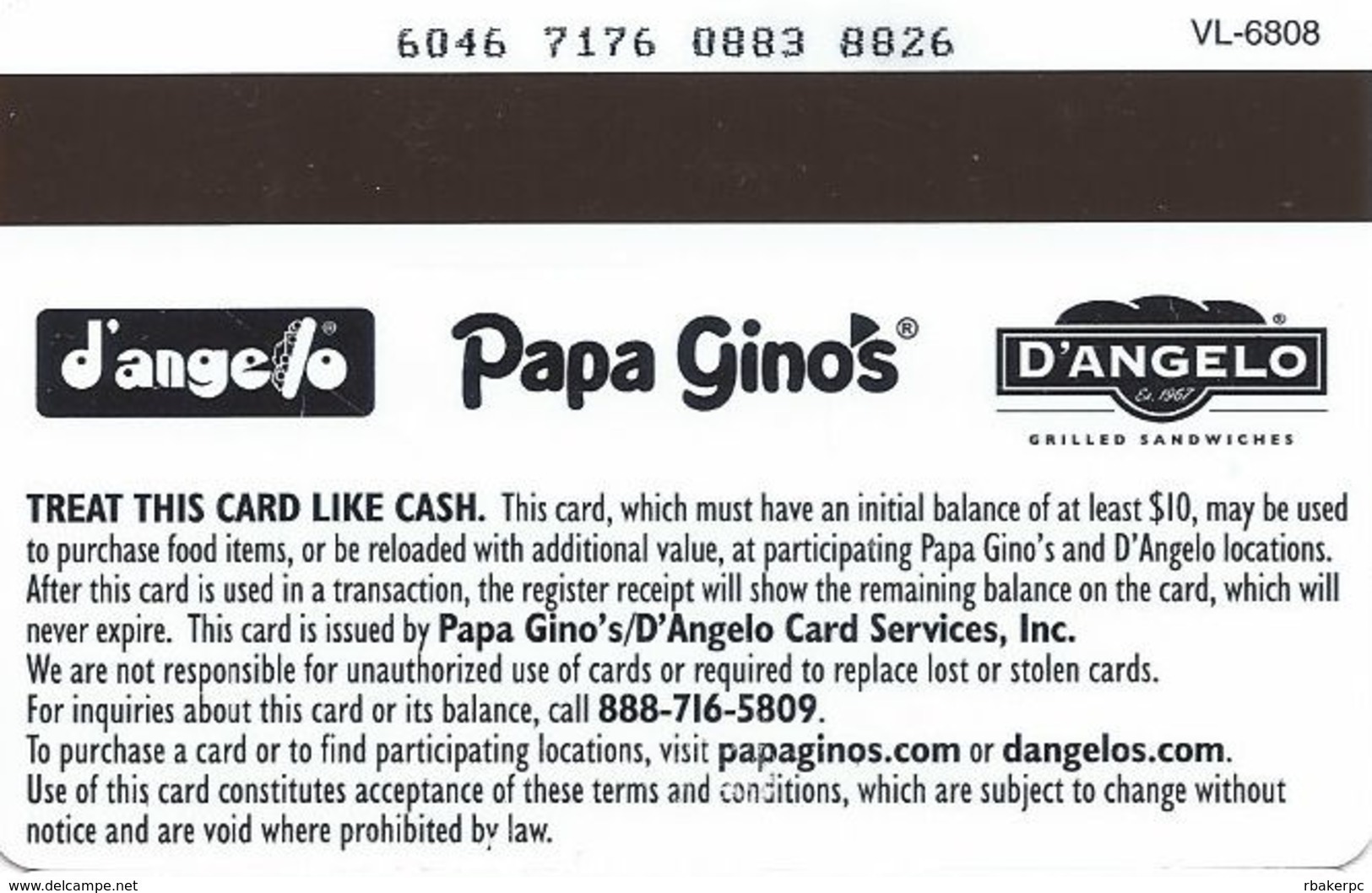 Papa Gino's / D'Angelo Gift Card - Gift Cards