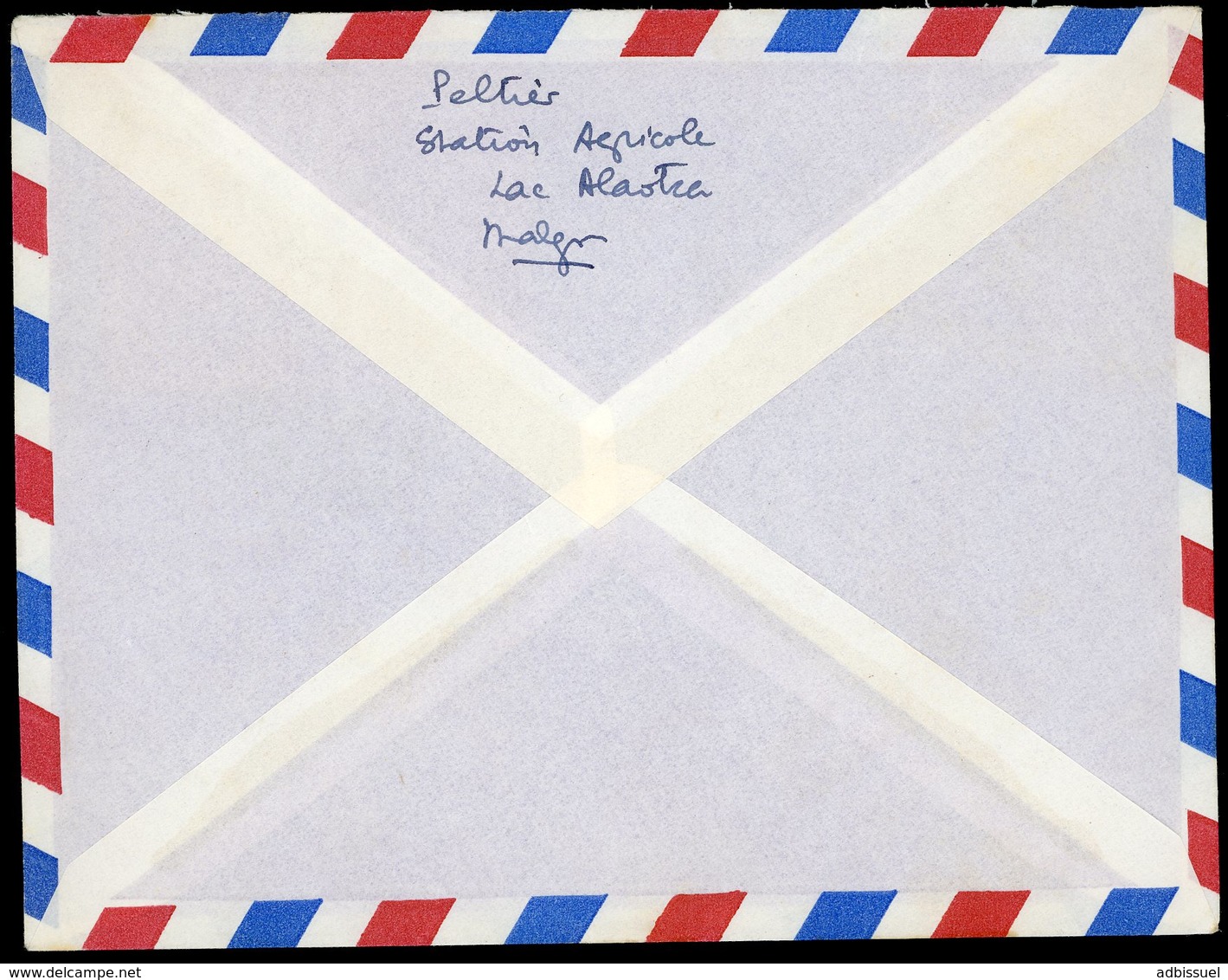 1955 N° 322 Paire Obl C-à-d Hexagonal Pointillé D'agence Postale "STATION - ALAOTRA MADAGASCAR 26/10/55". TB - Lettres & Documents