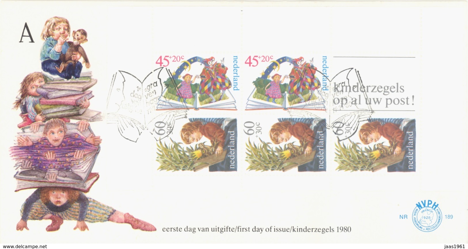 NETHERLANDS. FDC CHILDREN STAMPS. 1980 - Poststempel