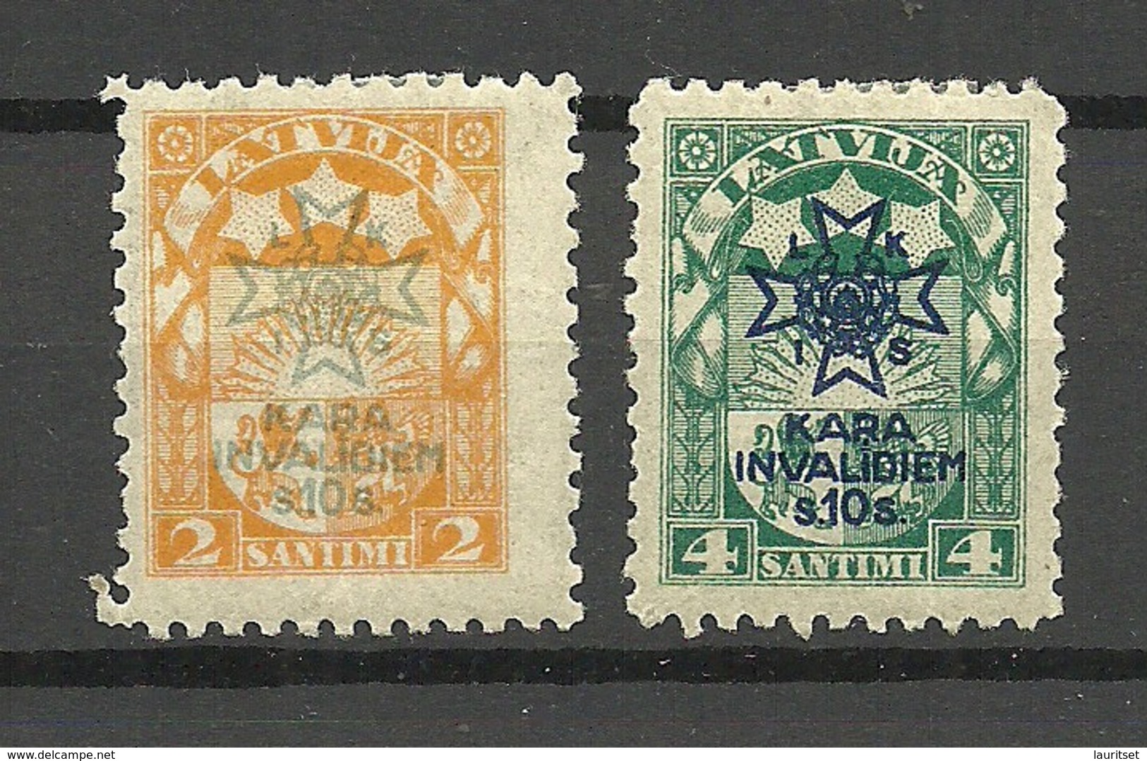 LETTLAND Latvia 1923 Michel 101 - 102 * - Letonia