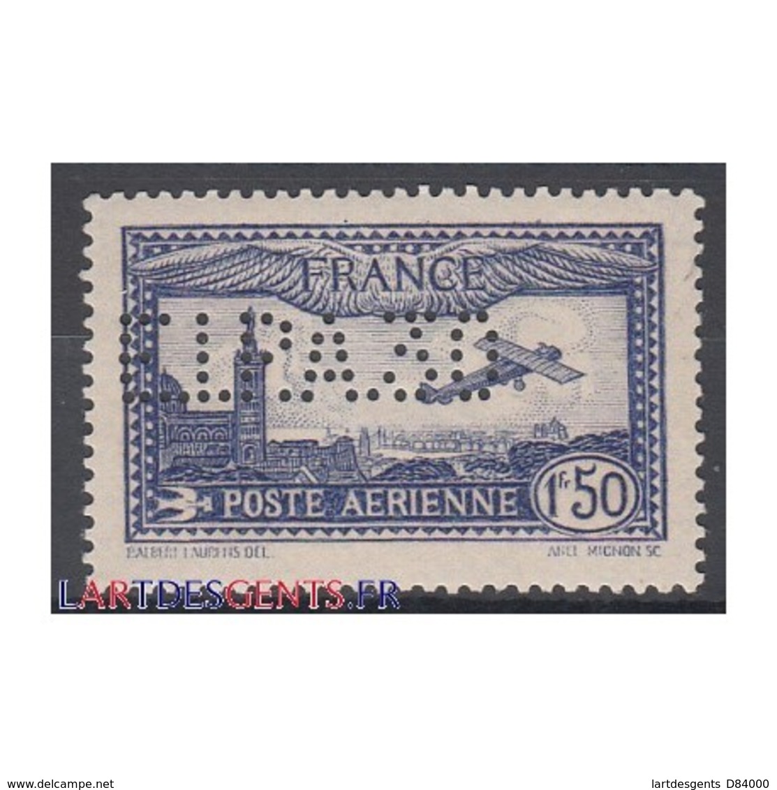 TIMBRE POSTE AERIENNE N°6c Outremer Perforé ELPA30 NEUF* Côte 580 Euros Signé - 1927-1959 Neufs