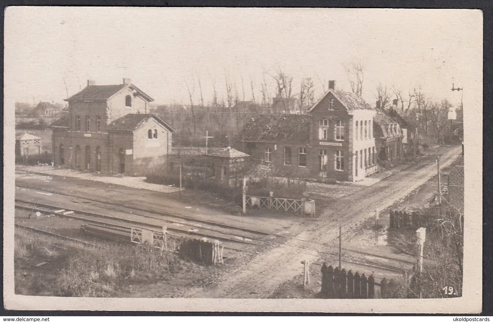 CPA -  Belgique, ZONNEBEKE / ZUNNEBEKE, La Gare,  Carte Photo - Zonnebeke