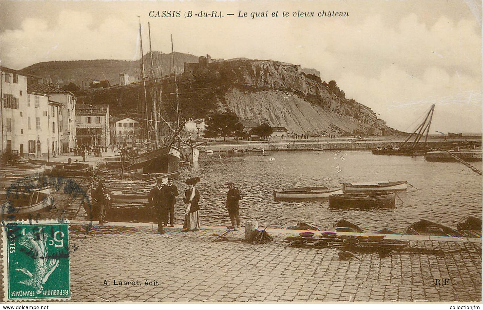 / CPA FRANCE 13 "Cassis, Le Quai Et Le Vieux Château" - Cassis