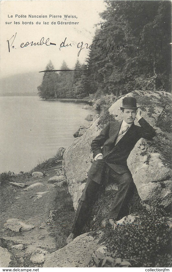 / CPA FRANCE 54 "Le Poëte Nanceien Pierre Weiss Sur Les Bords Du Lac De Gérardmer" - Nancy