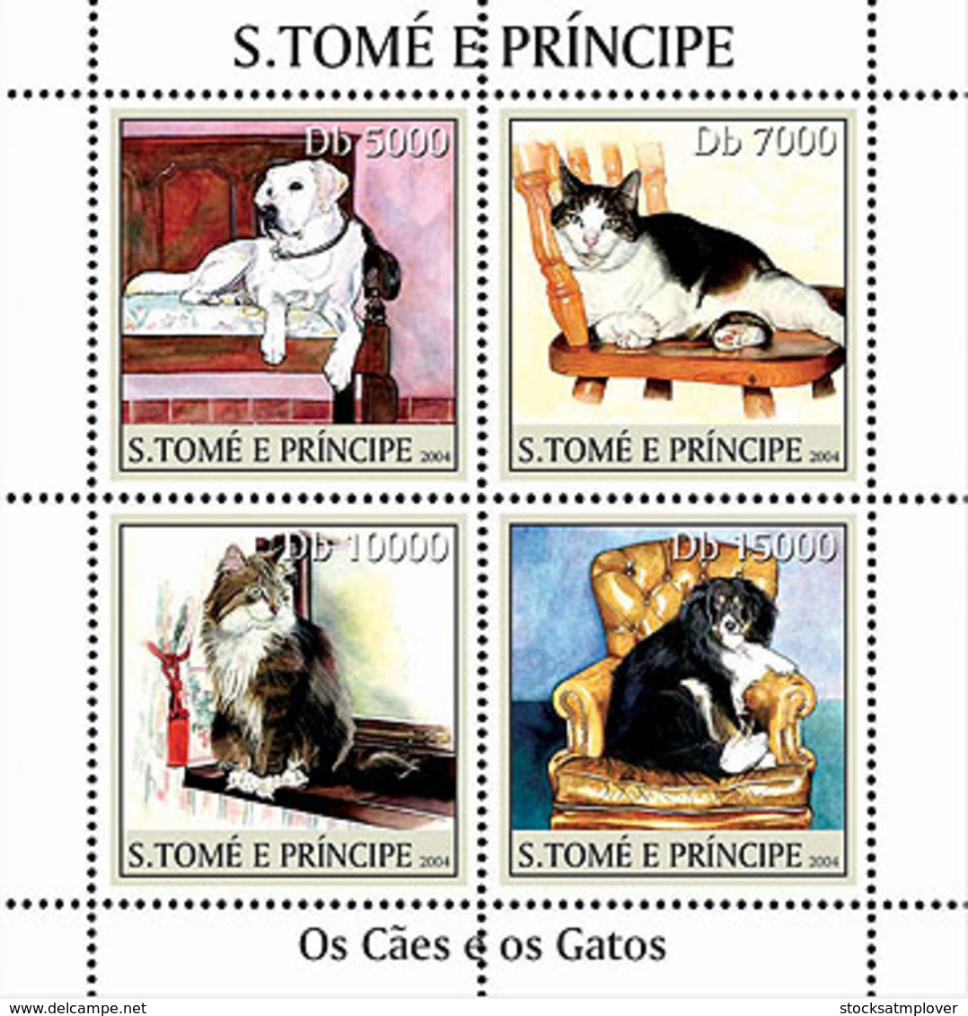 Sao Tome 2004 Fauna Dogs & Cats - Sao Tome And Principe