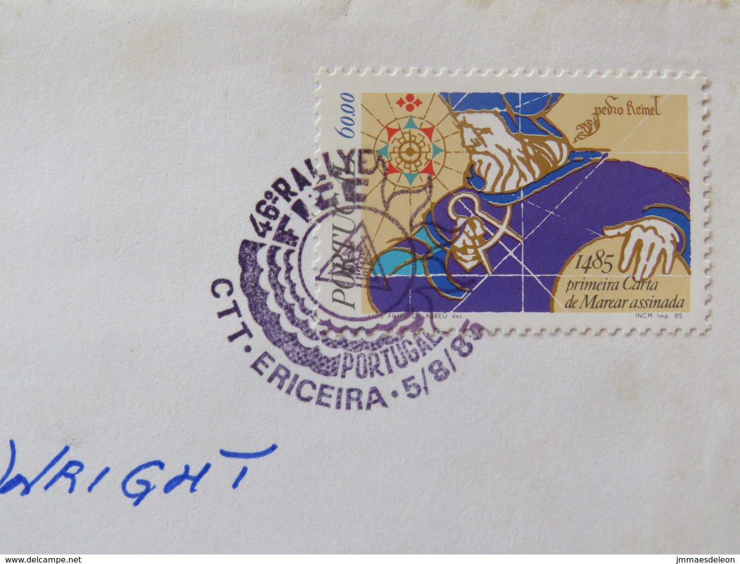 Portugal 1985 FDC Cover To Andorra - Rallye FICC - Geography - Map - Lettres & Documents