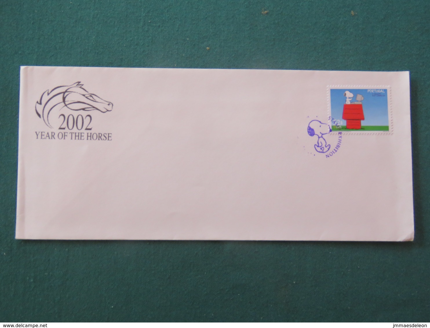Portugal 2002 Special Snoopy Cancel On Cover - Year Of The Horse - Storia Postale