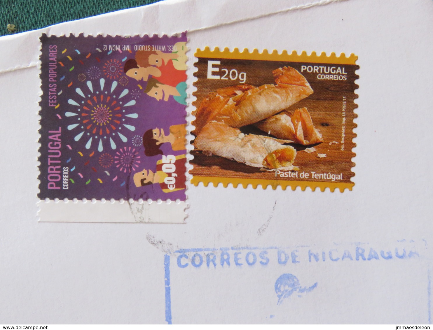Portugal 2019 Cover To Nicaragua - Food - Greetings - Lettres & Documents