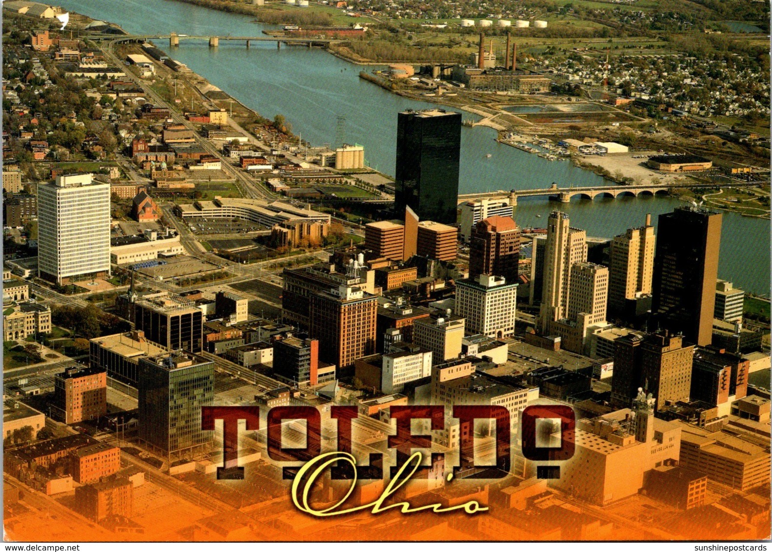 Ohio Toledo Aerial View Of Downtown - Toledo