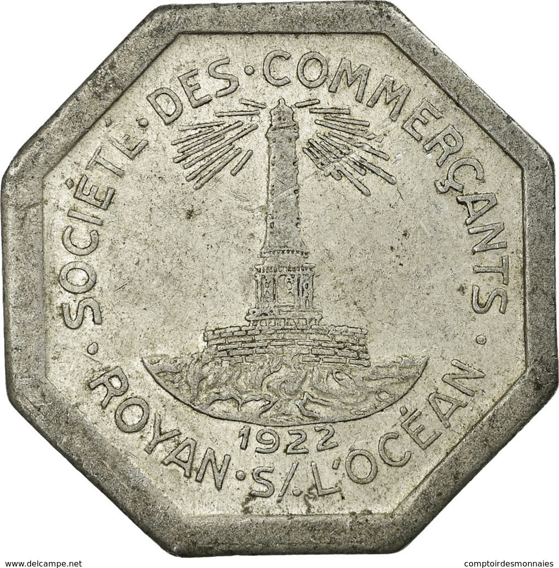 Monnaie, France, Société Des Commerçants, Royan, 25 Centimes, 1922, TTB - Monétaires / De Nécessité