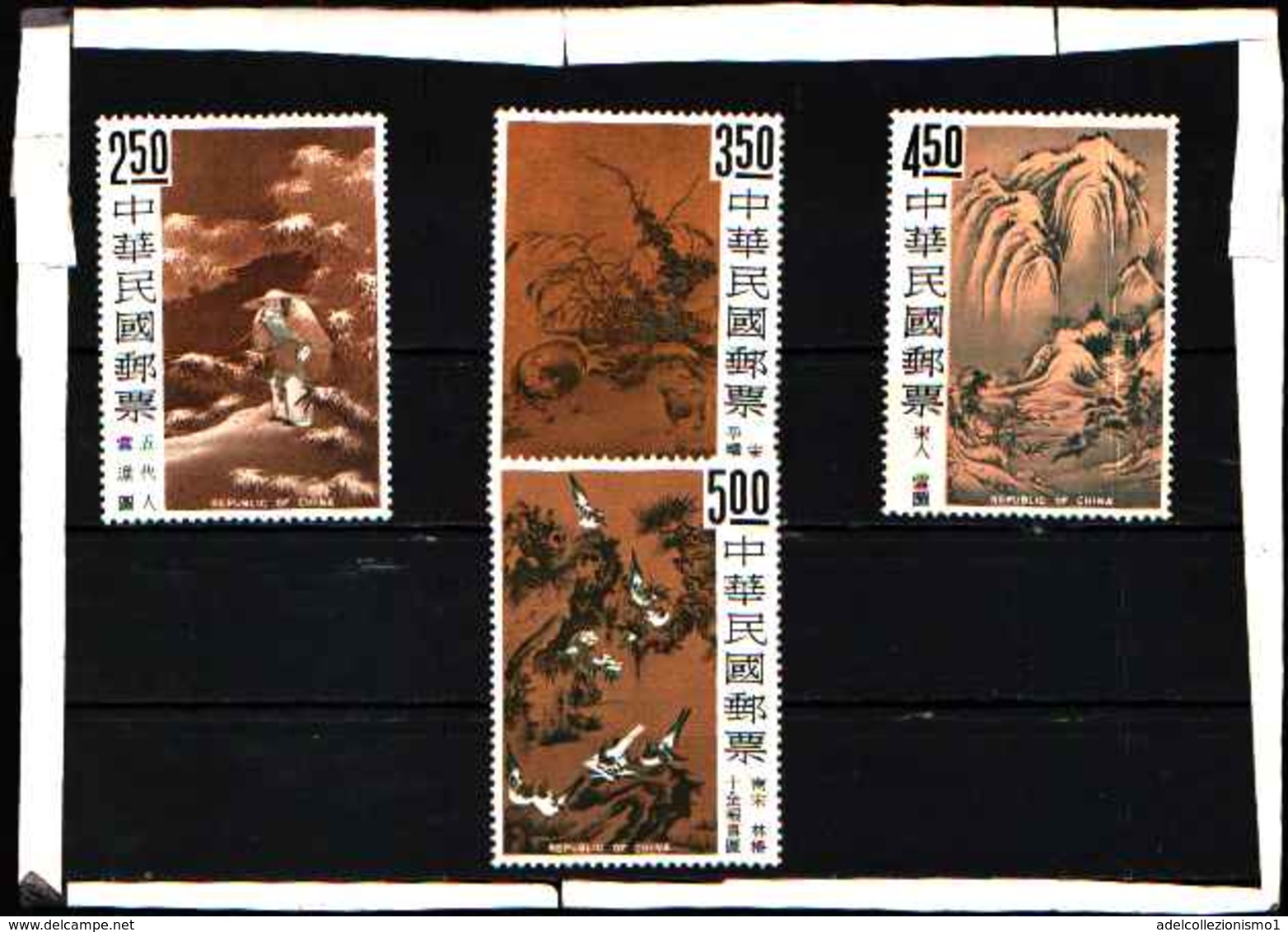 5924BIS ) La Cina. ROC. Taiwan SG 577-580, Antichi Dipinti Cinesi (3rd Serie)  -MNH** - Nuovi