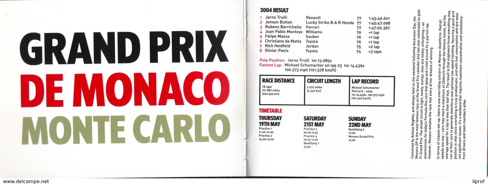 Montecarlo Monaco 2005, Auto F1 World Championship , Previous Race Results, Photos, English Language - Sport