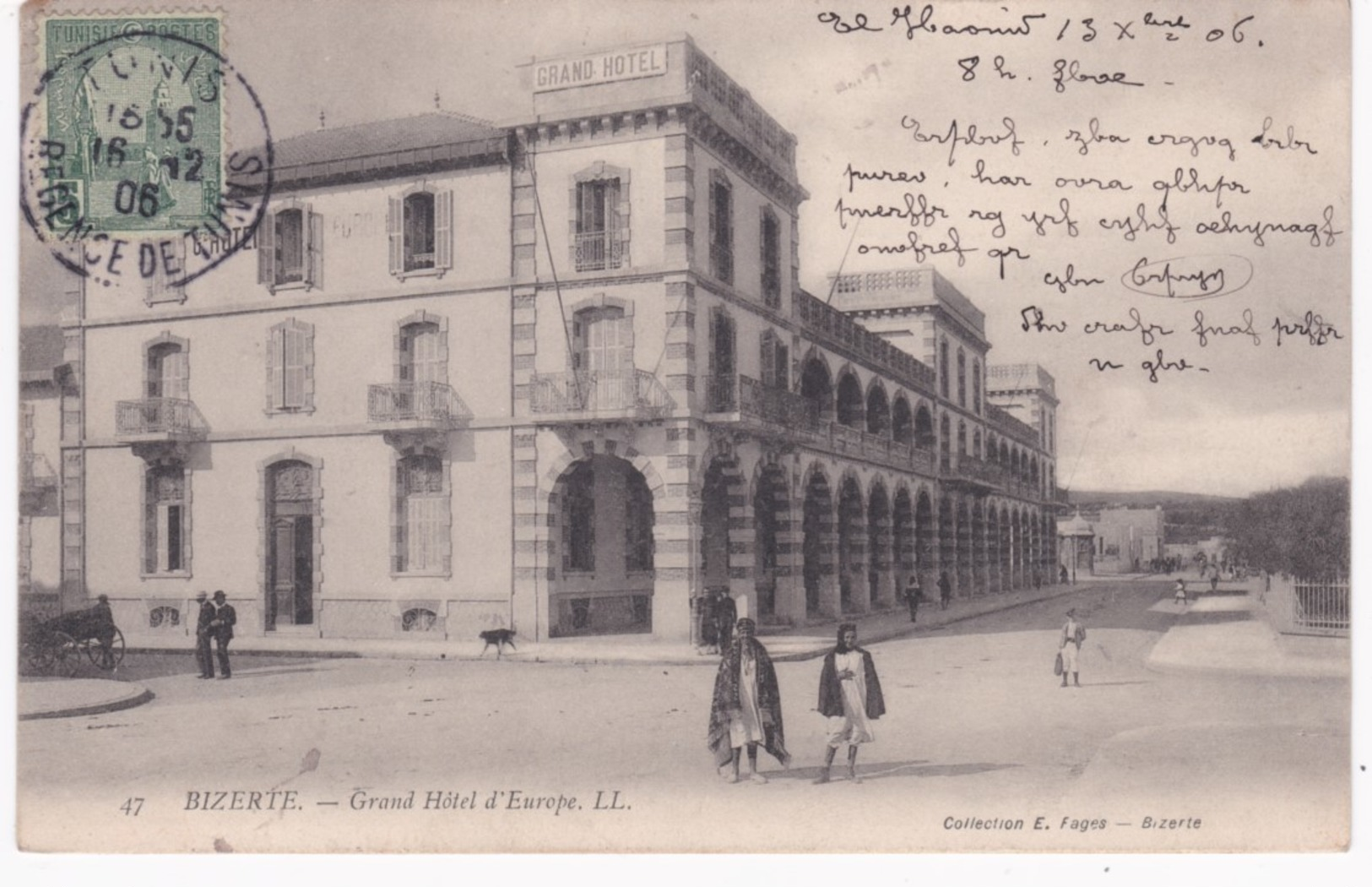 Tunisie - BIZERTE -  Grand Hôtel D'Europe - 1906 - Tunisia