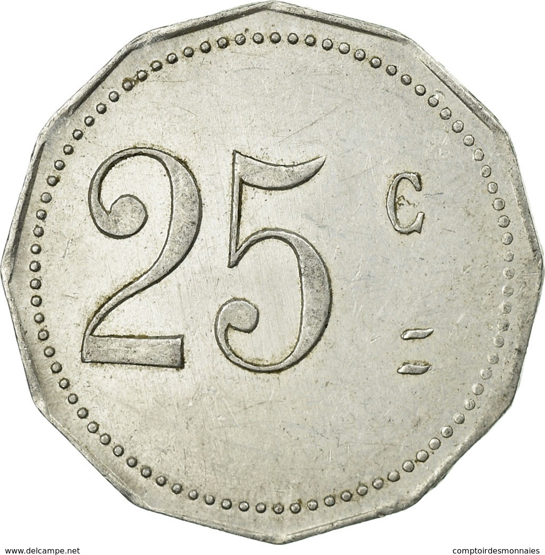 Monnaie, France, Mairie, Laroque D'Olmes, 25 Centimes, TTB+, Aluminium - Monétaires / De Nécessité