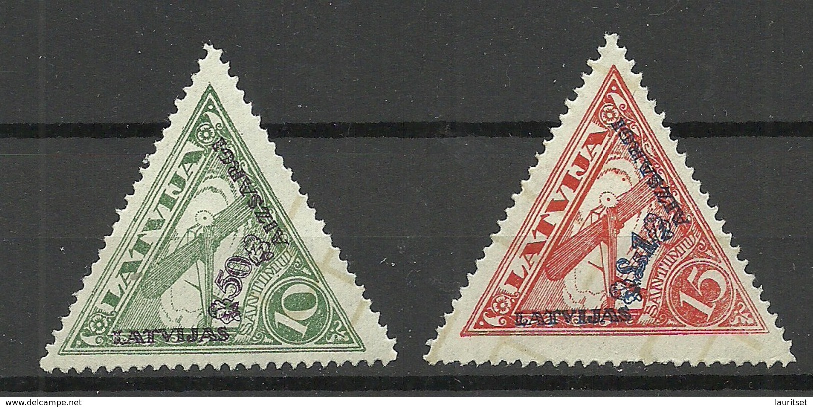 FAUX Fälschung LETTLAND Latvia 1931 Michel 190 - 191 A FAKE * - Lettonie