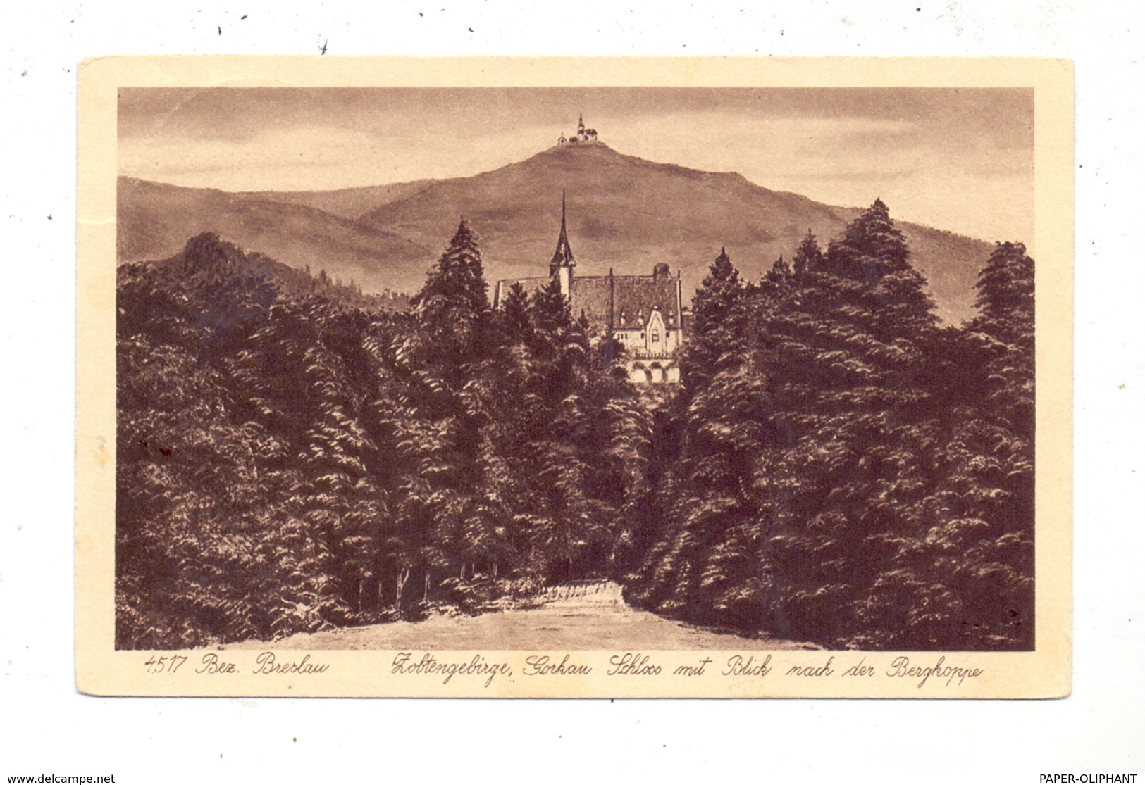 NIEDER-SCHLESIEN - GORKAU / SOBOTKA, Zobtengebirge, Schloss Und Bergkoppe, Sonderstempel Schlesienspiele Am Zobten - Schlesien