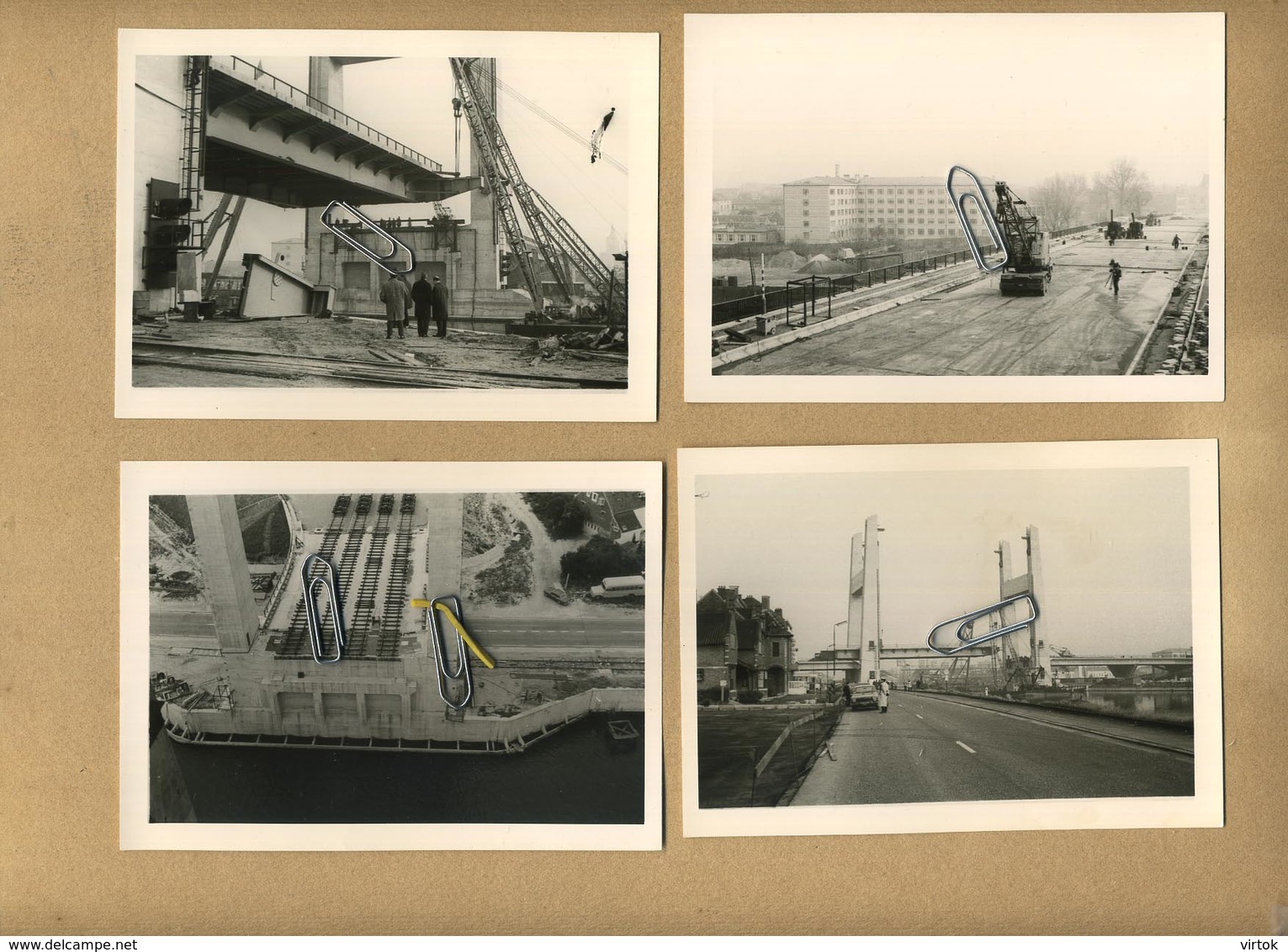 Vilvoorde - Vilvorde : 27 foto's (12.5 x 9 cm  :  september 1971 + knipsel   ) de nieuwe brug - le nouveau pont