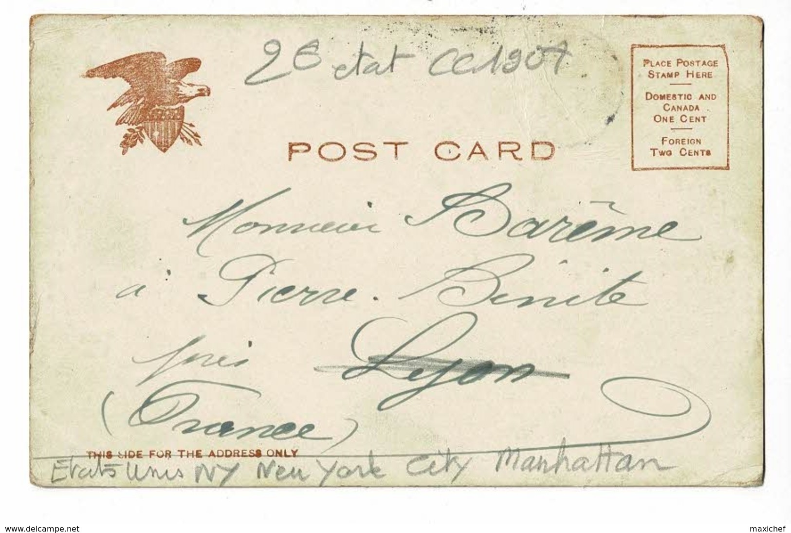 South Sreet & Shipping. N. Y. (Port, Quais, Voiliers, Pont) Circulé 1906 - Manhattan