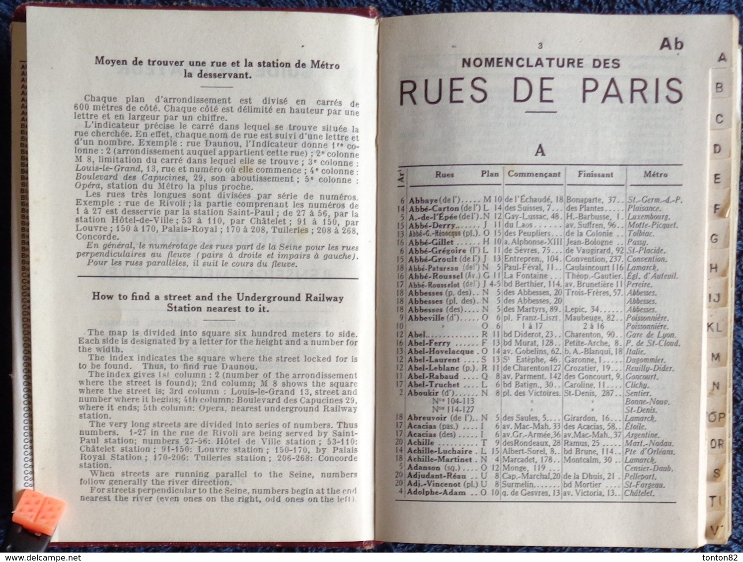 Plans De PARIS Par Arrondissement - Nomenclature  Des Rues Avec Station Du Métro La + Proche - A. Leconte éditeur - 1956 - Cartes/Atlas