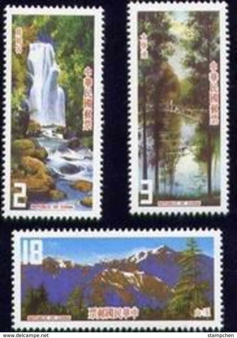 1983 Taiwan Scenery Stamps Falls Waterfall Lake Mount Bridge Landscape Geology - Climate & Meteorology