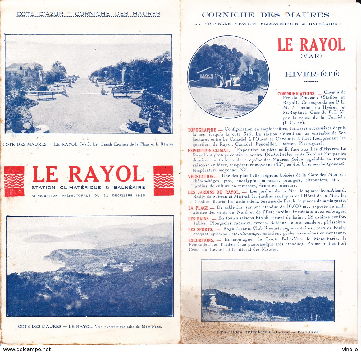 VP-GF 19-266 : LE RAYOL VAR. - Dépliants Touristiques