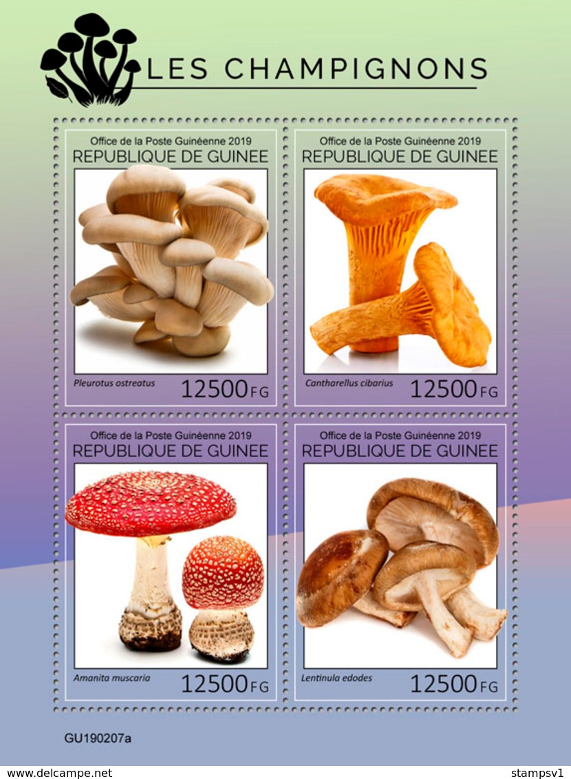 Guinea. 2019 Mushrooms. (0207a)  OFFICIAL ISSUE - Funghi