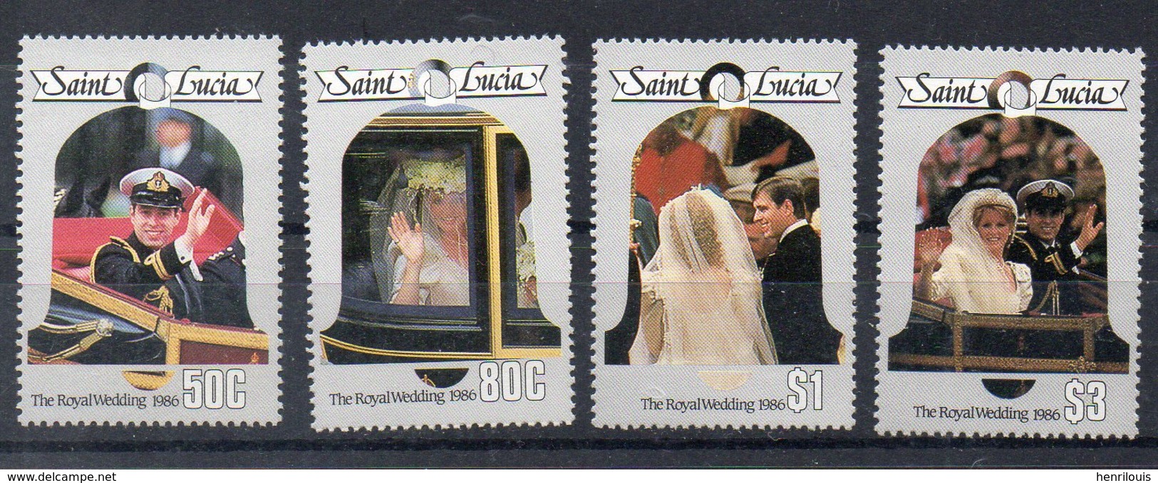 SAINTE LUCIE  Timbres Neufs ** De 1986  ( Ref 555AC ) Famille Royale - Mariage - St.Lucie (1979-...)