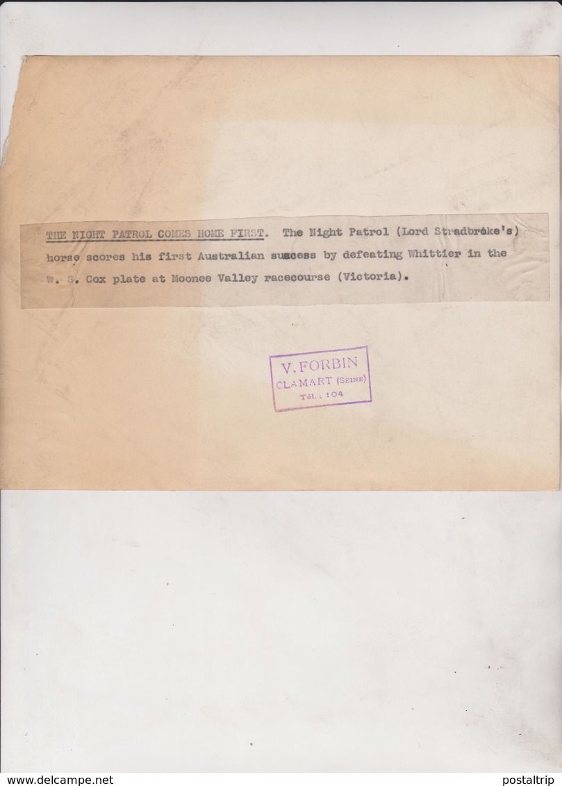 AUSTRALIA THE NIGHT PATROL LORD STRADBROKE'S HORSE DEFEATING WHITTIER WS COX  +- 21*16CM Fonds Victor FORBIN (1864-1947) - Deportes