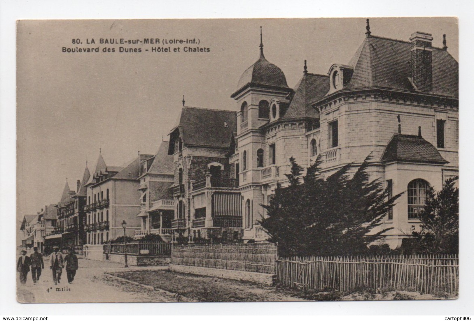 - CPA LA BAULE-SUR-MER (44) - Boulevard Des Dunes - Hôtel Et Chalets - Edition Chapeau N° 80 - - La Baule-Escoublac