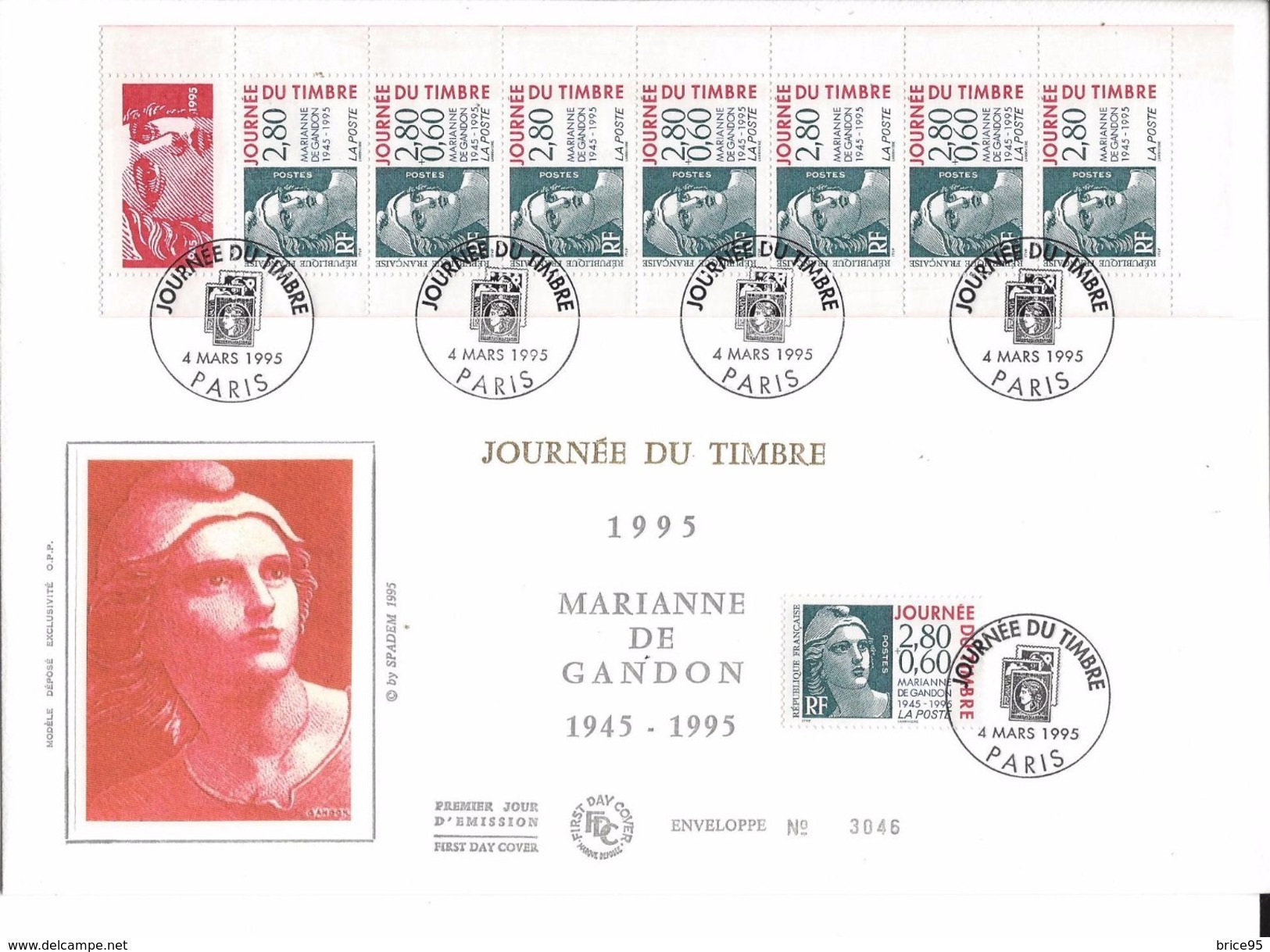 France FDC - Journée Du Timbre - Grand Format - 1995 - 1990-1999