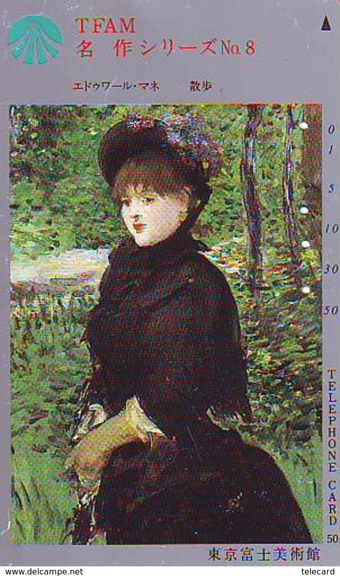 Télécarte Japon 110-105550  PEINTURE FRANCE * ART  (2229) EDOUARD MANET * SERIE TFAM NR 8 * Japan * Phonecard * KUNST TK - Peinture