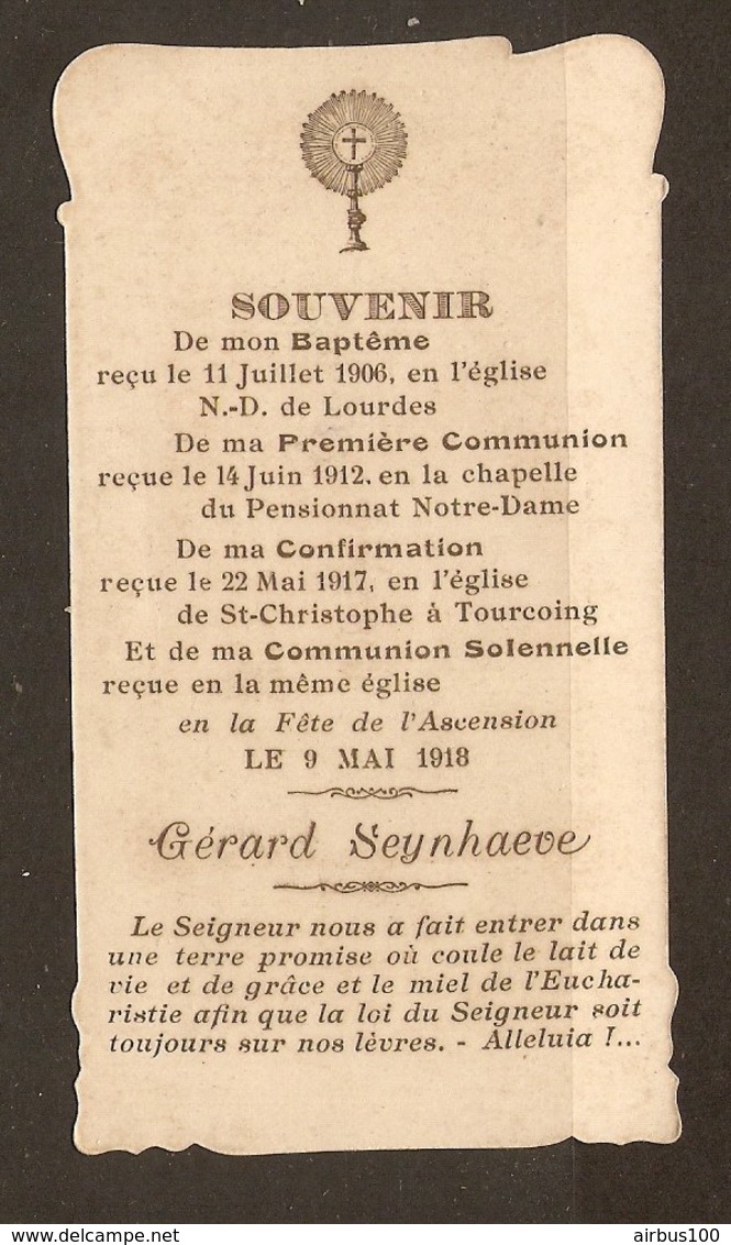 CHROMO IMAGE PIEUSE LE CHRIST Et SAINT JEAN - G. SEYNHAEVE 1ère COMMUNION 1912 CONFIRMATION 1917 COMMUNION 1918 - Images Religieuses