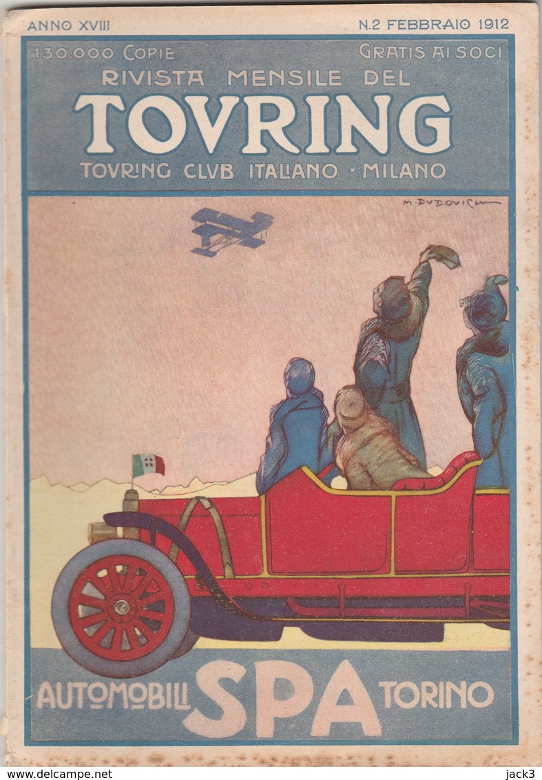 Rivista Mensile Del Touring Club Italiano  1915 Illustratore Dudovich - First Editions