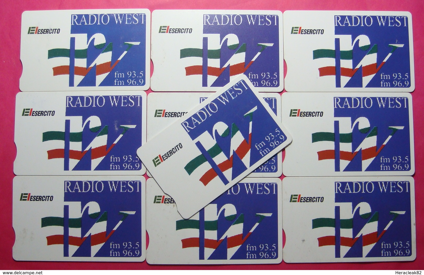 Serie 00097 - 6 Italian Army In Kosovo Lot 10 Chip Phone CARDS 10 Euro Used Operator TELECOM ITALIA *RADIO WEST* - Kosovo