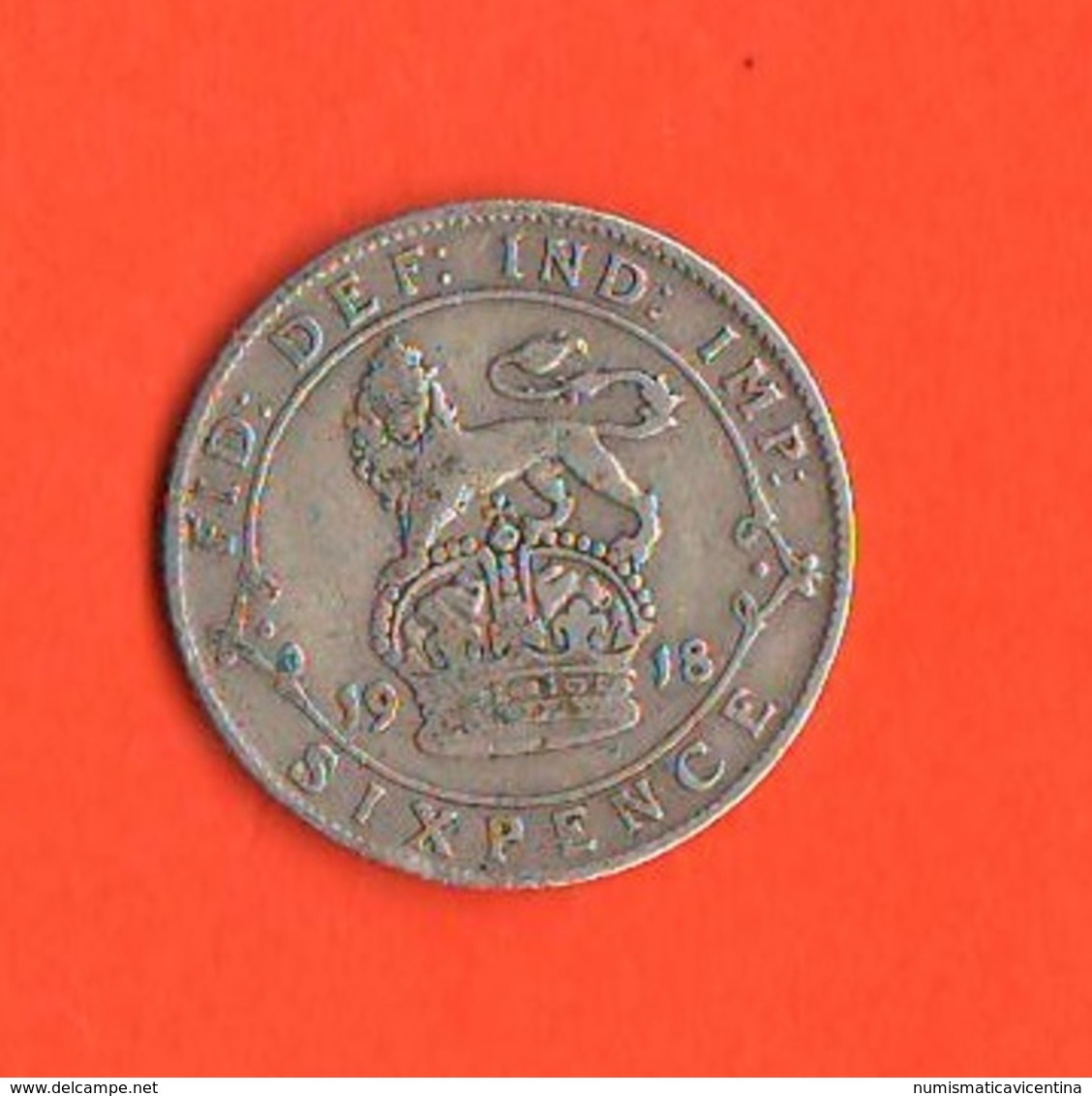 GB 6 Pence 1918 Gran Bretagna Great Britain Inghilterra Georgius V° Grande Bretagne - Altri & Non Classificati