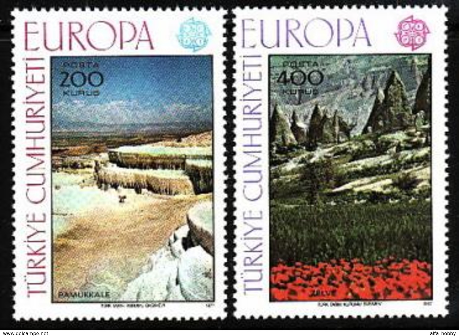 Turkey, 1977, Europa CEPT, Landscapes, 2 Stamps - 1977