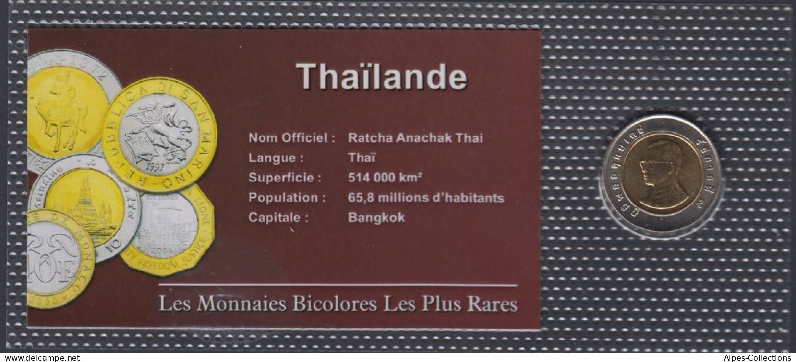 THA227 - THAILANDE - MONNAIES BICOLORES LES PLUS RARES - 10 Bath - 2006 - Thaïlande