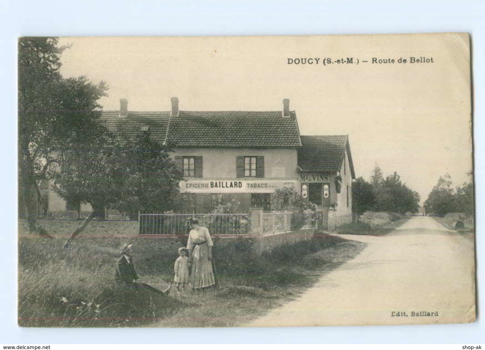 T7546/ Doucy (S.-et.-M.) Route De Bellot AK Ca.1915 - Sonstige & Ohne Zuordnung