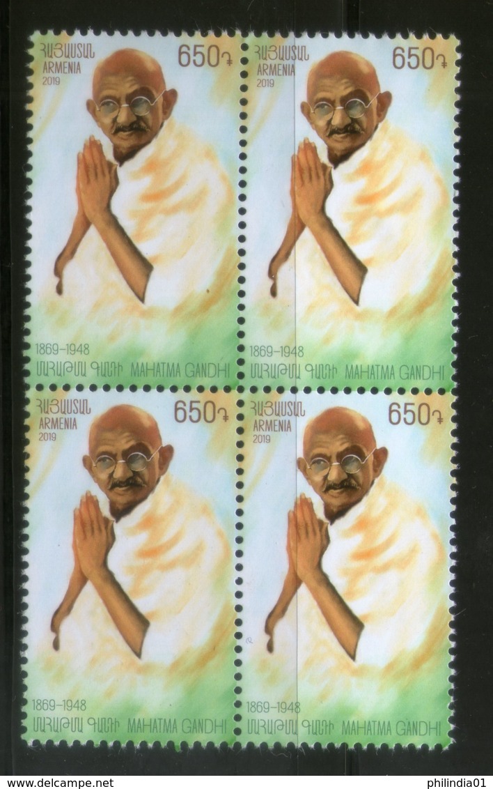 Armenia 2019 Mahatma Gandhi Of India 150th Birth Anni. BLK/4 MNH # 8109B - Mahatma Gandhi