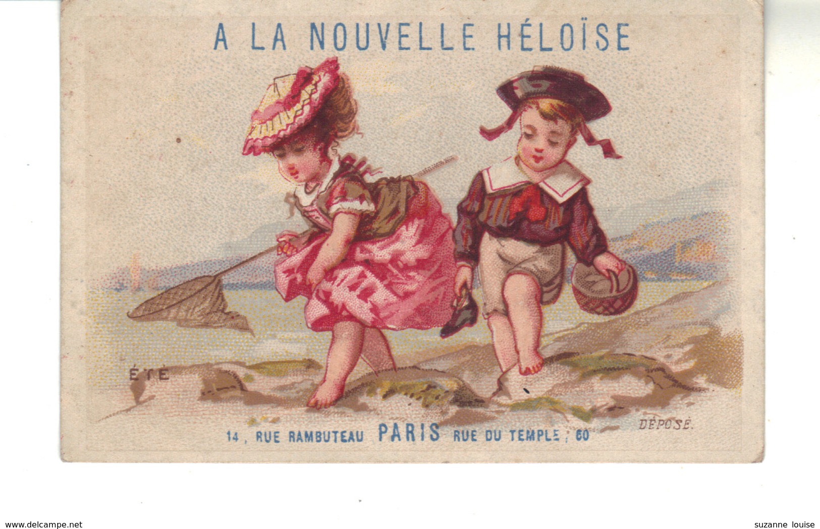 Chromo  A La Nouvelle Héloise Paris   - "Eté" Imp J.Cheret  Et P. Brunel  Paris - Other & Unclassified