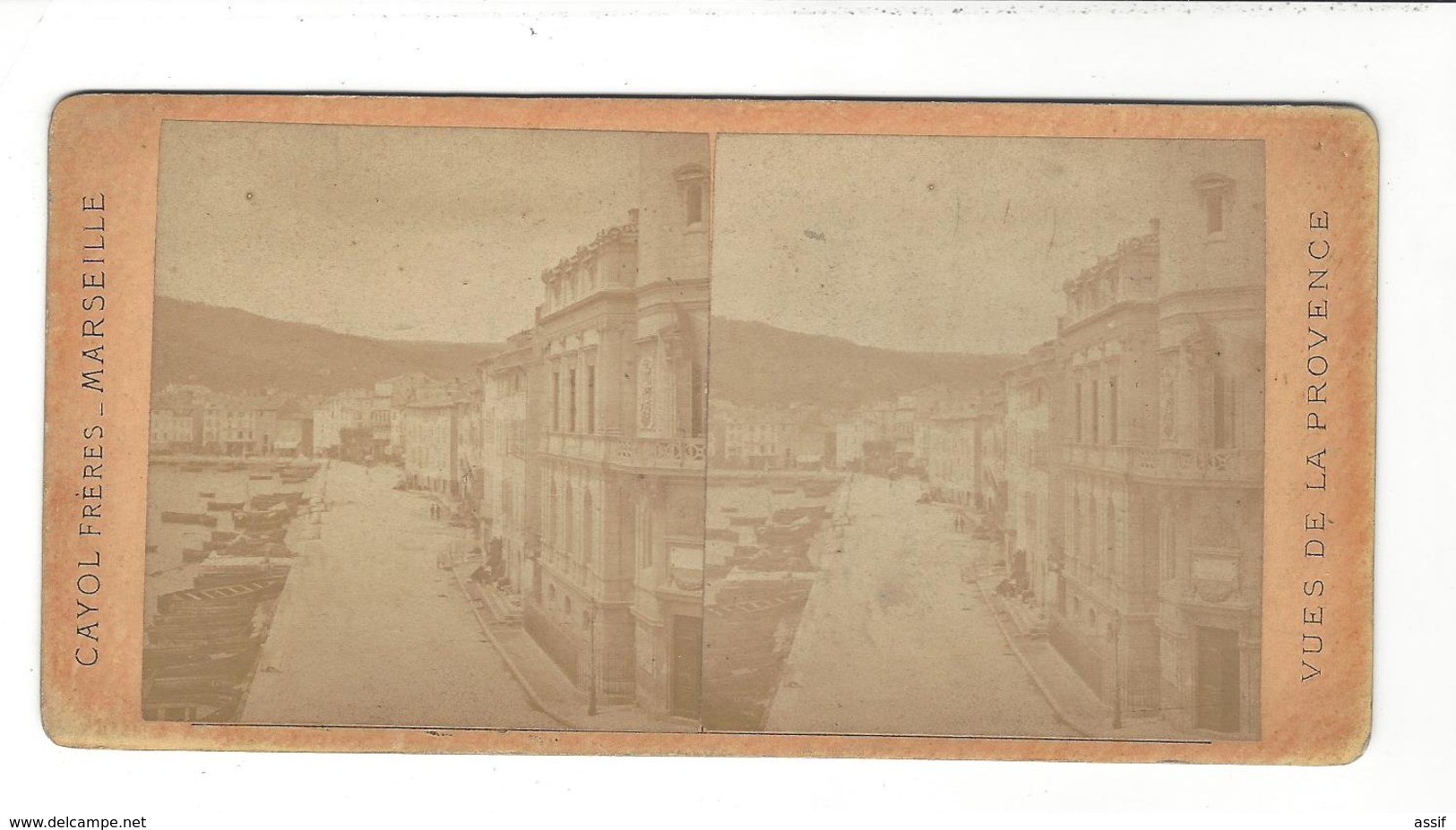 LA CIOTAT  Stéréo   Quai Gantheaume , Côté De La Mairie  , éd. Cayol - Stereo-Photographie